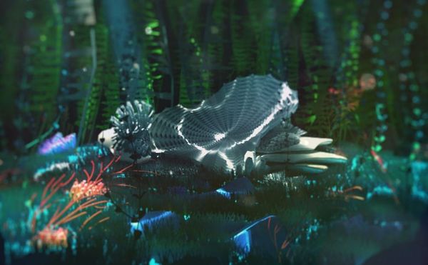 An Augmented Reality Coral Reef Thrives or Dies by Your Tweets