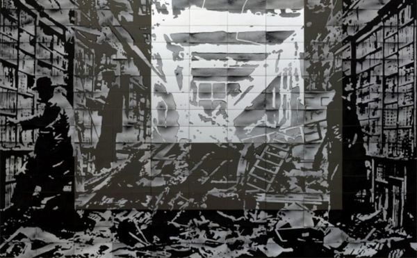 A Trio of Political Photographs Rendered in Lint