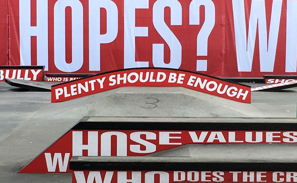 Rolling Through Barbara Kruger's Slick and Slippery Skatepark Installation