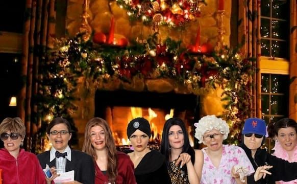 Quiet Company and a Crackling Fire in an Artist-Made Yule Log Video