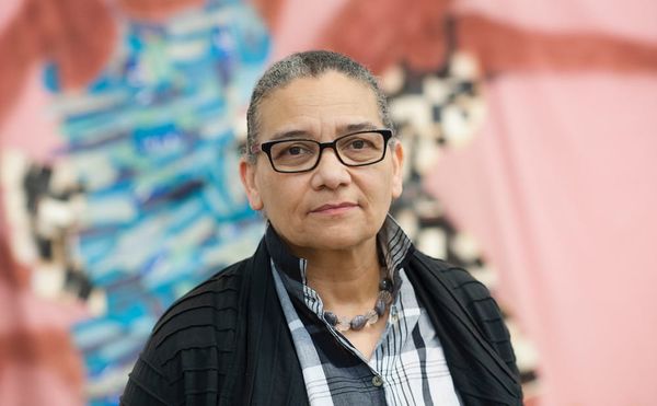 Lubaina Himid (photo by Edmund Blok for Modern Art Oxford, courtesy the artist and Hollybush Gardens)