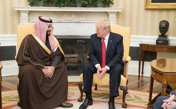 Crown Prince Mohammed bin Salman bin Abdulaziz Al Saud with US President Donald Trump during a state visit in March 2017 (pho