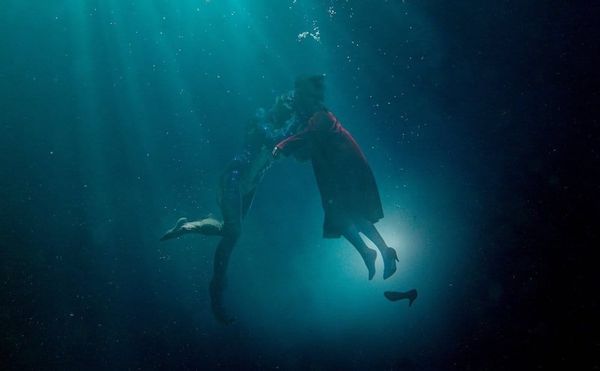 A scene from The Shape of Water, featuring Doug Jones and Sally Hawkins (all images courtesy Fox Searchlight Pictures)