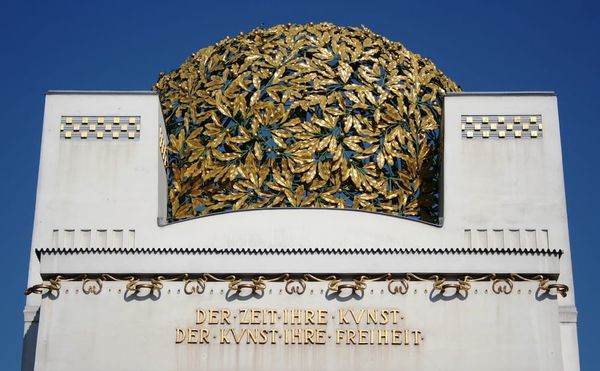 The façade of the Secession building in Vienna includes the group's motto, "To every time its art. To art its freedom." (phot