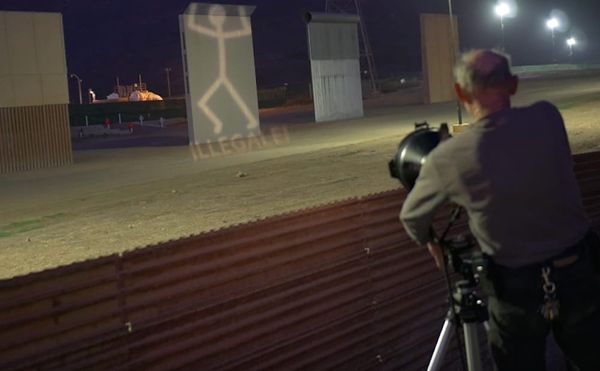 Activists Project Messages of Resistance and Solidarity on Border Wall Prototypes