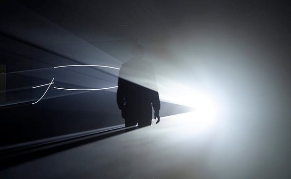 Anthony McCall, Solid Light Films and Other Works (1971–2014), installation view Eye Film Museum, Amsterdam 2014 (photo by Ha