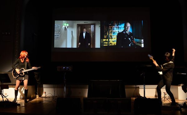 A performance by Angie Eng (photo by Joshua Kristal)