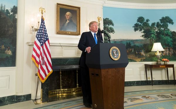 President Trump giving a speech on October 13, 2017 (official White House photo by D. Myles Cullen)