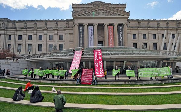 Protesters Occupy Brooklyn Museum Atrium, Demanding Decolonization Commission