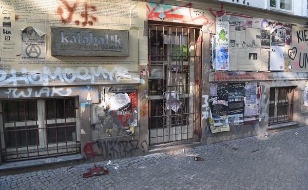 The exterior of the anarchist library Kalabal!K in Berlin (photo courtesy Kalabal!K)
