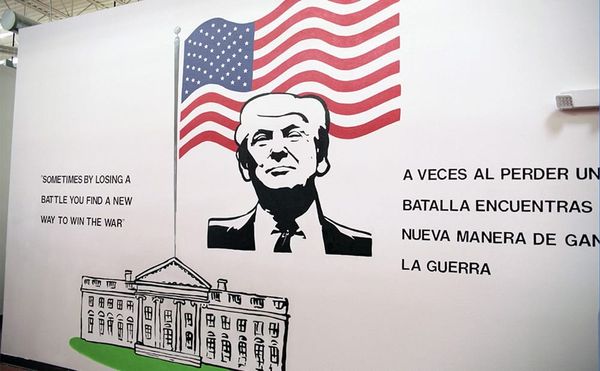 The Little President with a Big Mural in a Children's Detention Camp