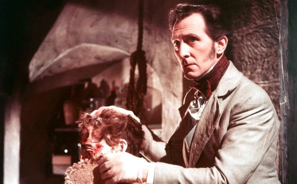 The Curse of Frankenstein (1957, Peter Cushing (courtesy Everett Collection via the Quad Cinema)