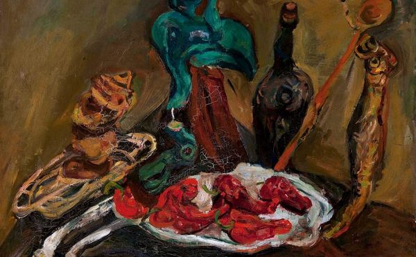 Chaim Soutine, "Fish, Peppers, Onions" (ca 1919), oil on canvas (courtesy Barnes Foundation, Philadelphia, Pennsylvania)