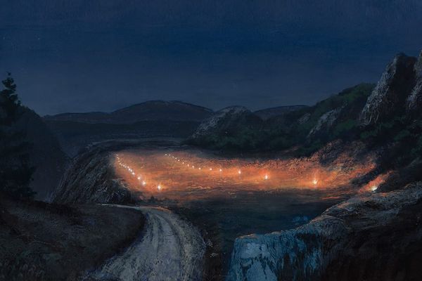 Stephen Hannock, “Rapid City Nocturne” (Mass MoCA #290), (2018)