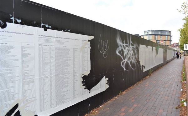 Vandalized Artwork Commemorating Dead Refugees Will Symbolically Remain in Destroyed Condition