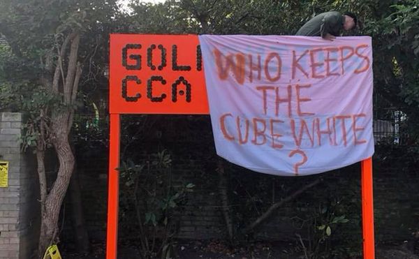 Protesters at Goldsmiths University in London Demand Answers for "Who Keeps the Cube White?"