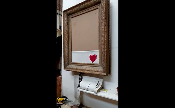 New Video Indicates Banksy's Sotheby's Shredding Didn't Go According to Plan