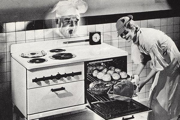 SisterSerpents, Home Improvements Demolishing Domesticity, Invitation, Woman Made Gallery, 1994