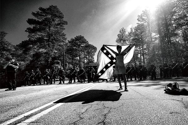 Sheila Pree Bright, Protesting White Nationalists at the "White Power" March in Stone Mountain Park, 2016. Atlanta, Georgia