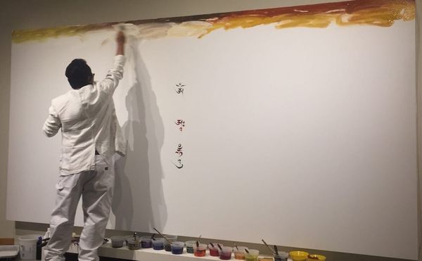 Spellbound by a Live Painting Performance on Election Night