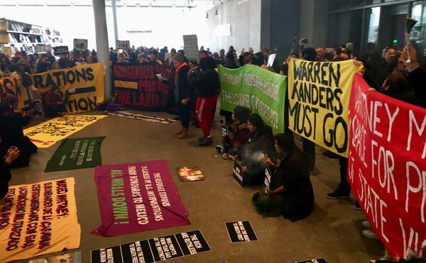Activists Protest at Whitney Museum, Demanding Vice Chairman and Owner of Tear Gas Manufacturer “Must Go”