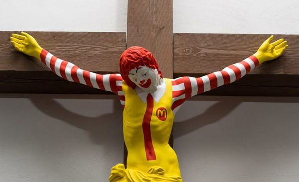 Ronald McDonald’s Crucifixion Triggers Protests at Israeli Museum
