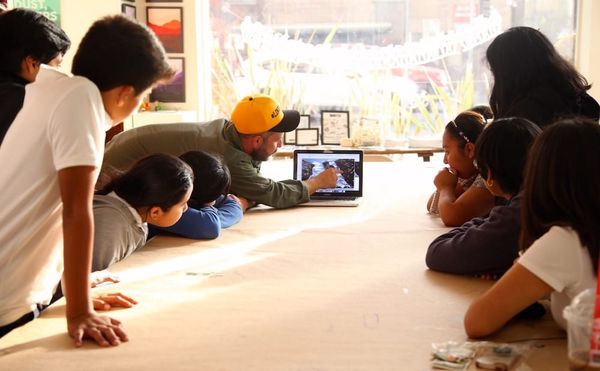 Los Angeles Youth Spin Their Artful Slogans in a Public Performance
