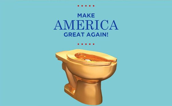 Trump Announces Maurizio Cattelan’s “America” as the Throne for His Presidential “Library”