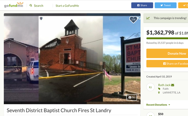 Initiative to Restore Black Churches Targeted by Racist Arsonist Reaches $1.3 Million