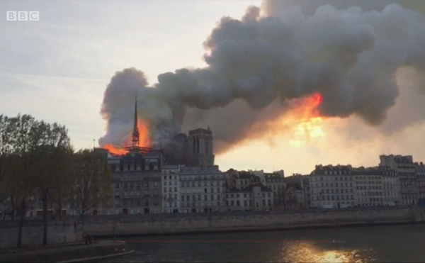 Fire Engulfs Notre-Dame Cathedral in Paris