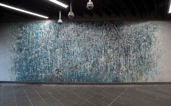 The Arches of Old Penn Station Return in Diana Al-Hadid's Subway Mosaics