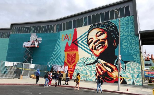 JR, Shepard Fairey, and Other Muralists Collaborate with LA High Schoolers