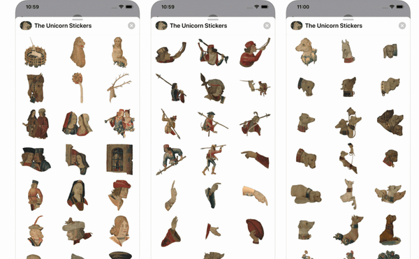 These Digital Stickers Bring New Life to the Renowned Unicorn Tapestries