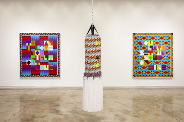 Jeffrey Gibson's Artistic Remixes, From Song Lyrics to Indigenous Craft