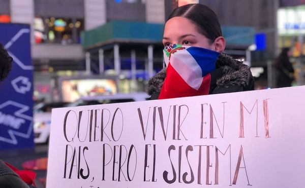 Dominican Artists Organize "Vigil for Democracy" in Times Square, Joining Protests Worldwide