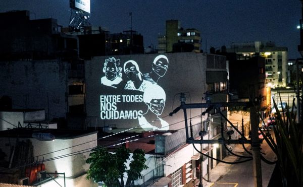 Projections Light Up Cities Worldwide Urging Community Care and Social Distancing