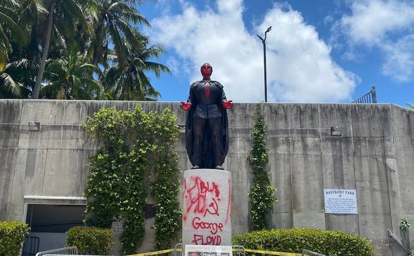 Columbus Statue, Sculpted by Mussolini’s Bodyguard, Doused in Red Paint