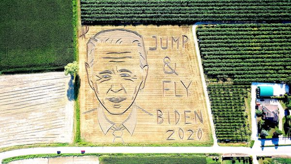 An Italian Land Artist Carved Joe Biden’s Face Into a Field of Wheat