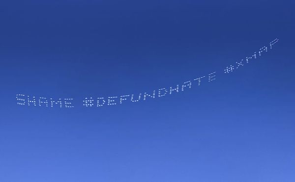 #DefundHate: Artists Create Skytyped Messages Denouncing the Immigrant Detention Crisis