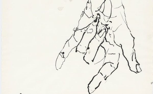 An Old Painter Stares at His Hands