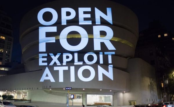 "Open for Exploitation”: Artists Project Messages on Guggenheim Museum Ahead of Reopening