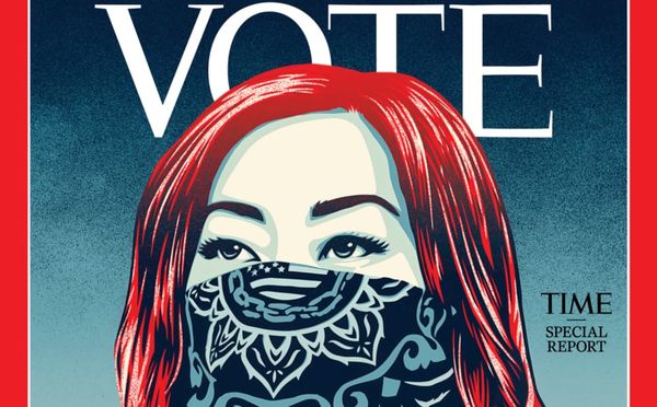 For First Time, TIME Magazine Alters Its Name to “VOTE” on Shepard Fairey Cover