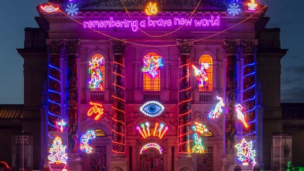 Wrapped in Festive Neon, Tate Britain Marks Diwali
