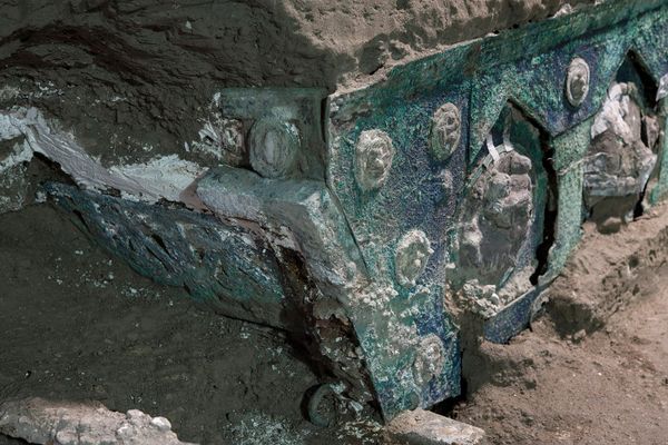 Archaeologists Find Ornate Chariot Preserved in Ash From Mount Vesuvius