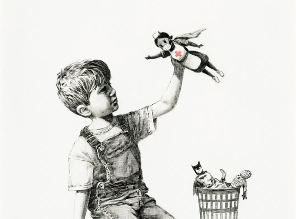 Artwork Gifted by Banksy to British Hospital Estimated to Garner Millions at Auction for the NHS