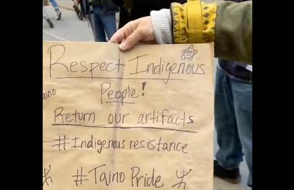 Taíno Activists Gather at Christie’s to Protest Impending Sale of Indigenous Artifacts