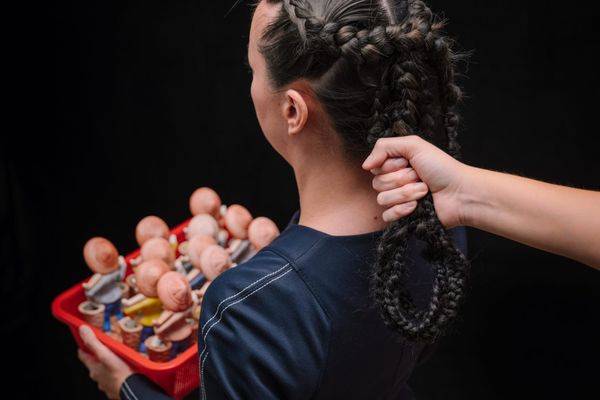 The Control Over Women’s Bodies, Expressed in Porcelain, Rope, and Hair