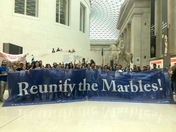 Protesters Urge British Museum to Return the Parthenon Marbles