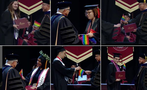 The University President Handed Students Diplomas, They Handed Him Back Pride Flags