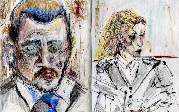 Sketching the Johnny Depp v. Amber Heard Trial